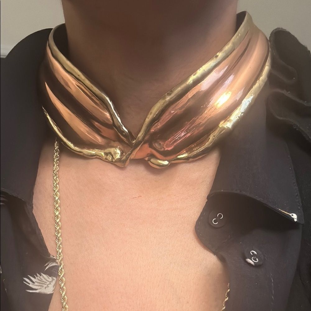 Allen Jacobsen Vintage Cuff Necklace Statement Necklace, Signed